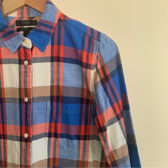 J. Crew Pacey Plaid Classic-fit Boy button up Shirt - Picture 3 of 8